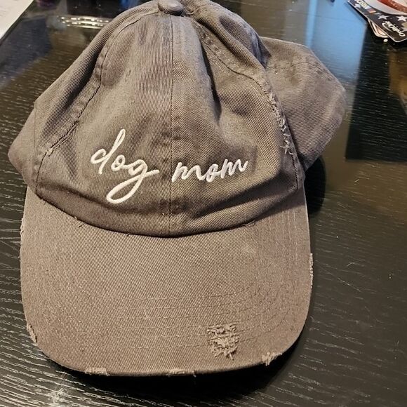 DOG MOM DISTRESSED CAP - Picture 1 of 2